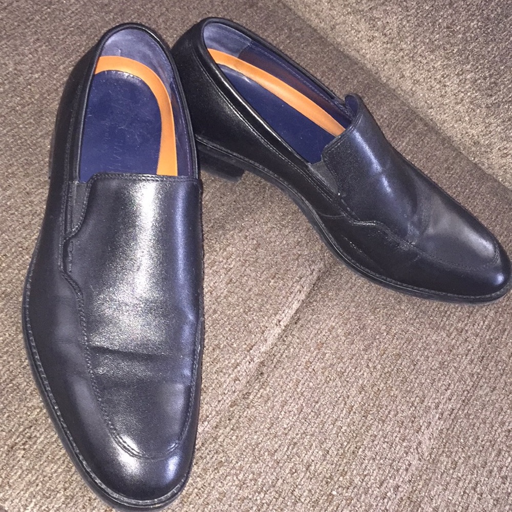 Cole Haan Grand OS Mens Black Leather Slip Ons 9.5
